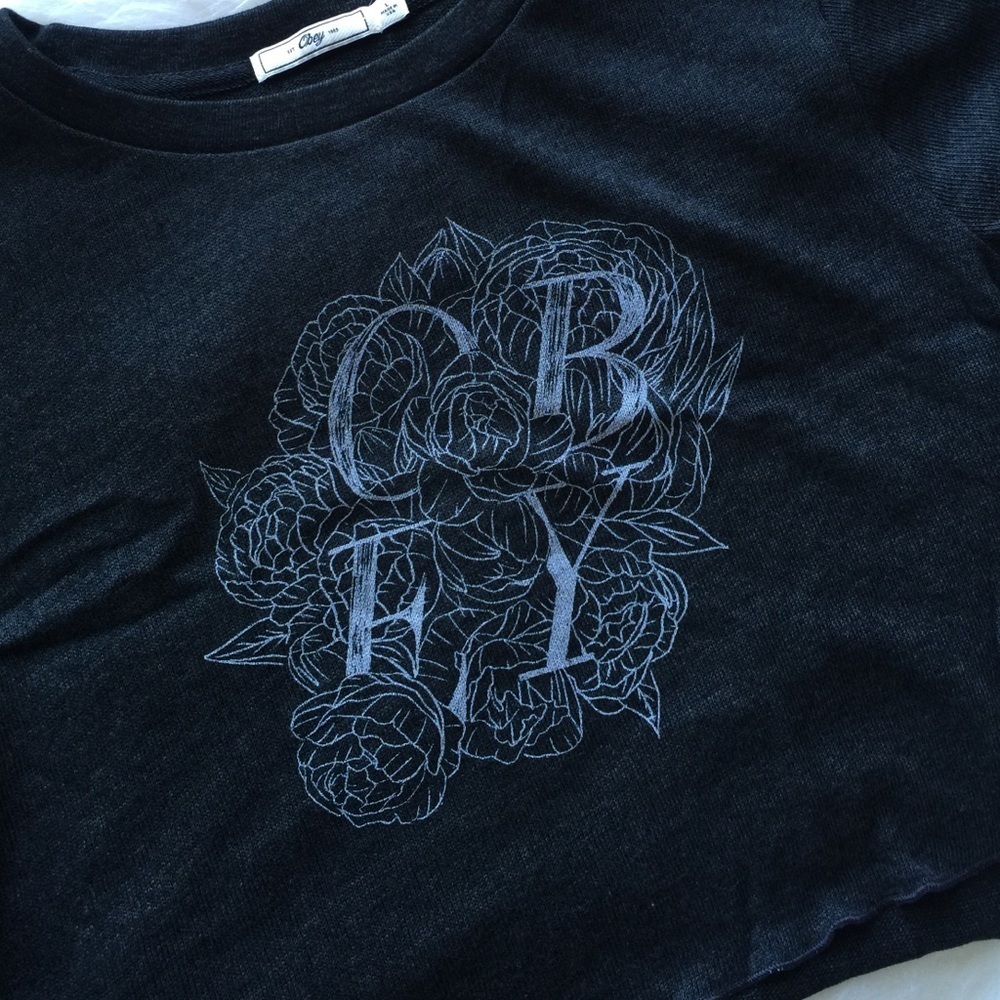 Obey Floral Crop Top